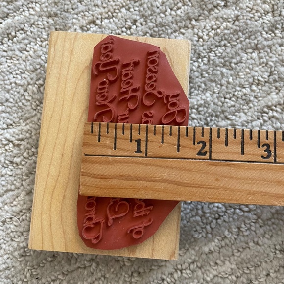 Large Christmas Stamp inside Christmas Card, Rubber Stamp, Card Making Stamp - Picture 3 of 3